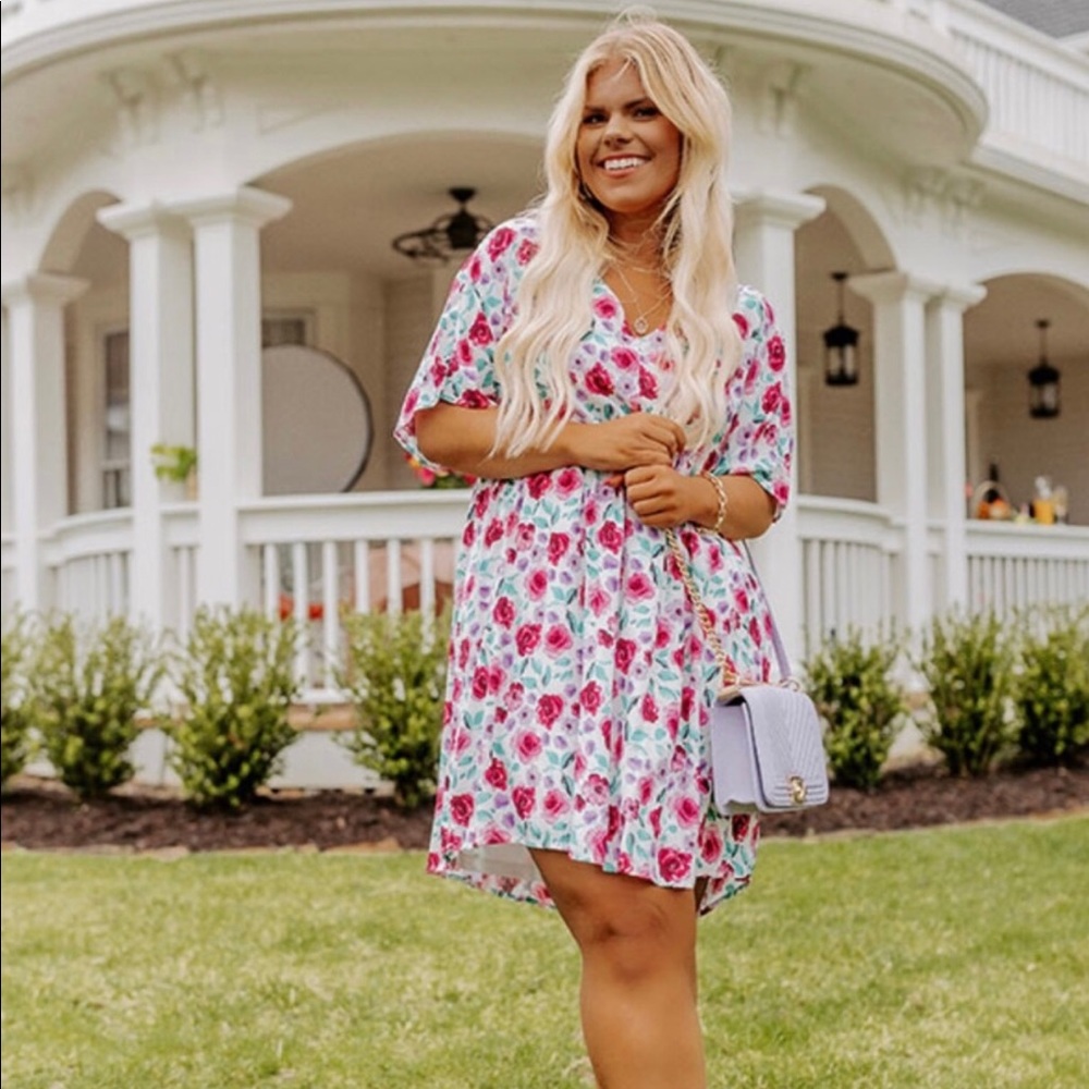 Impressions Boutique Floral Babydoll Dress 3x
